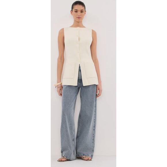 DISSH Ava Cream Longline Knit Vest XS - Picture 3 of 10